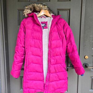 LANDS END Fleece Lined Winter Puffer Coat - Girls 10-12
